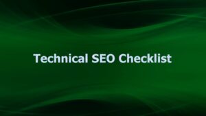 Technical SEO checklist