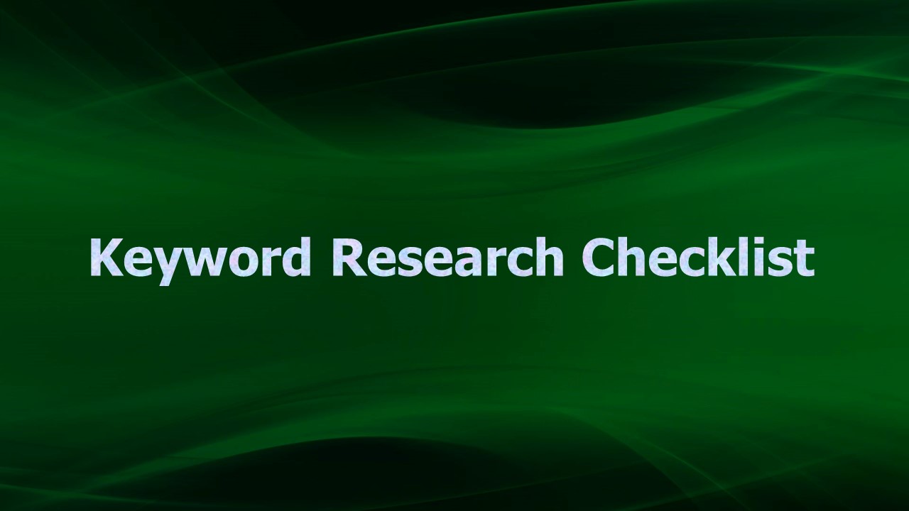 keyword-research-checklist